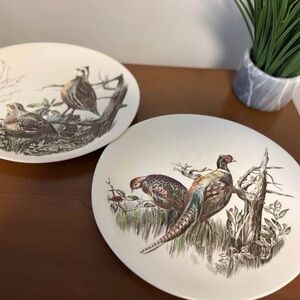 Vintage Mid Century Johnson Brothers Game Bird Platter Pheasant Quail Plates